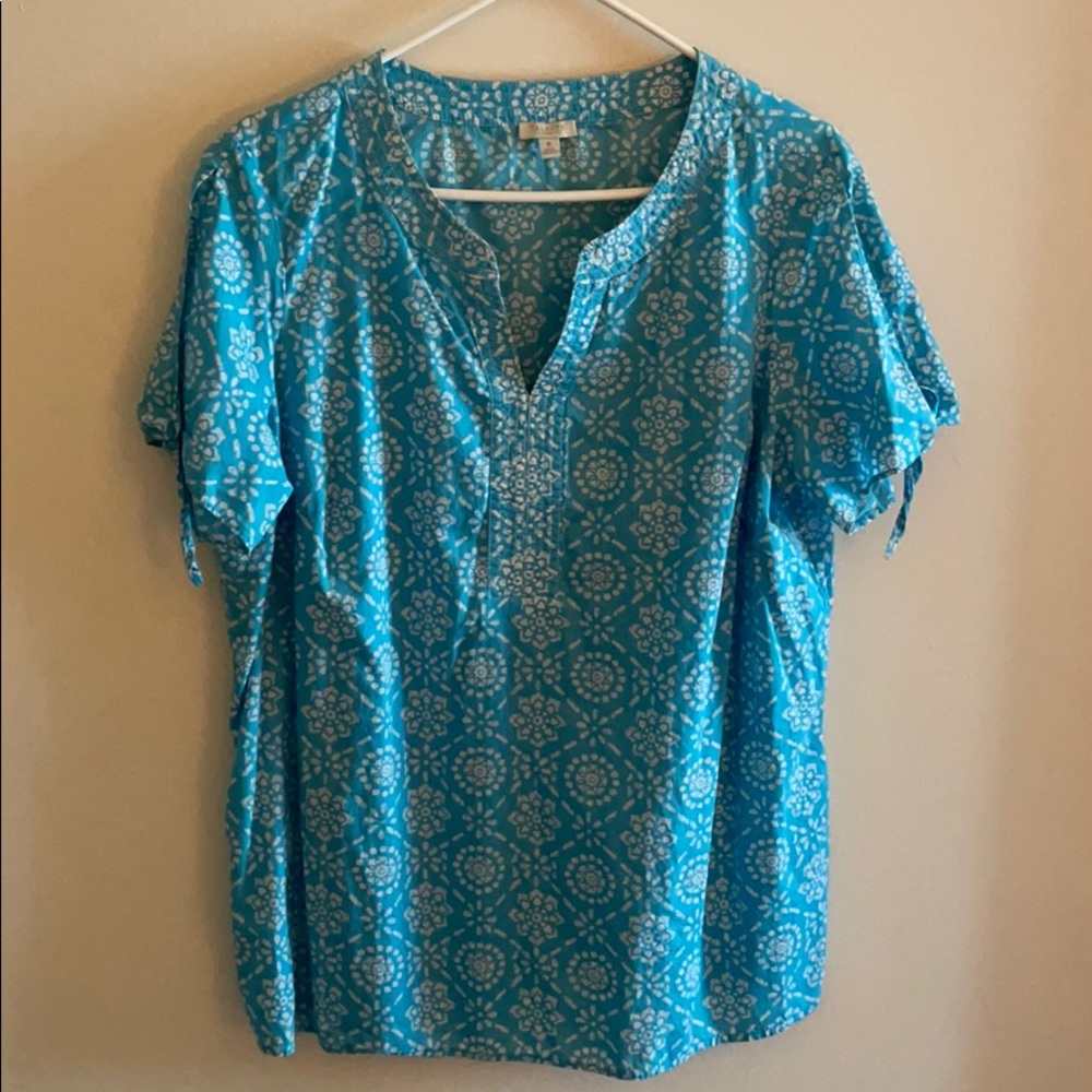 Cotton short sleeve tie sleeve shirt